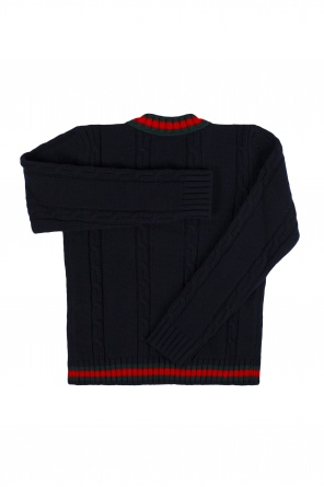 'web' stripe sweater, zdjęcie 2 'web' stripe sweater od Gucci Kids